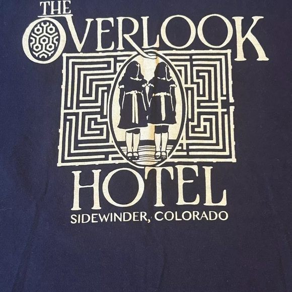 Tultex Tops - Women's T-Shirt Overlook Hotel, Navy Blue, Size Large, NWOT